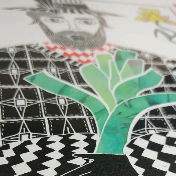 Welsh Art Print King Leek Welsh Art Print