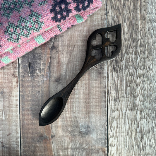 Four Hearts Lovespoon, Medium - Dark Tone