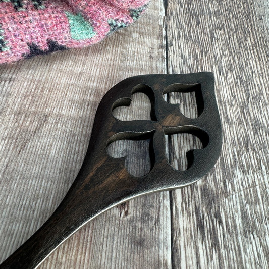 Four Hearts Lovespoon, Medium - Dark Tone