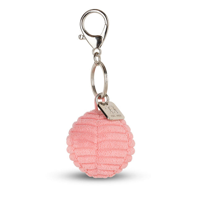 Smiley Bubblegum Pink Corduroy Keyring