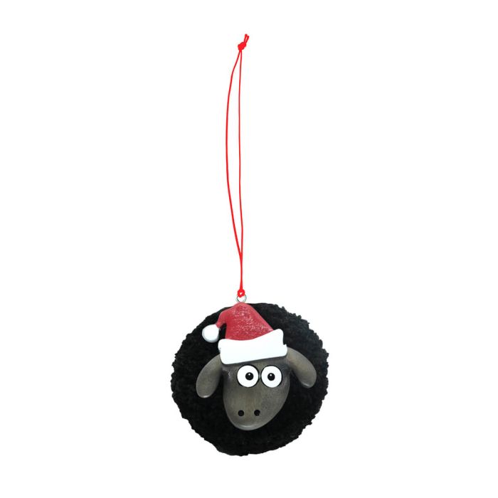 Santa Hat Black Sheep Hanging Decoration