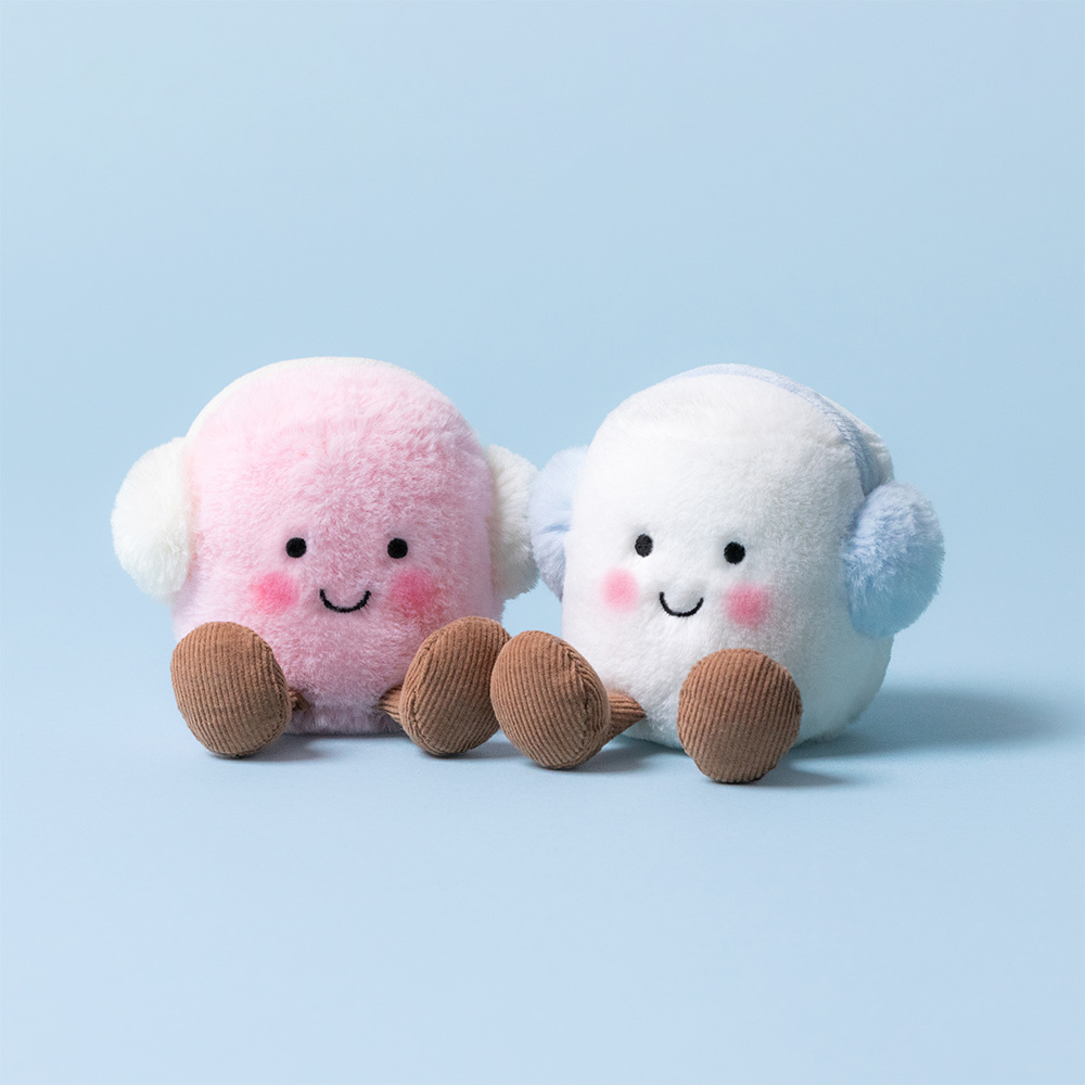 Amuseables Toastie Pink and White Marshmallows By Jellycat