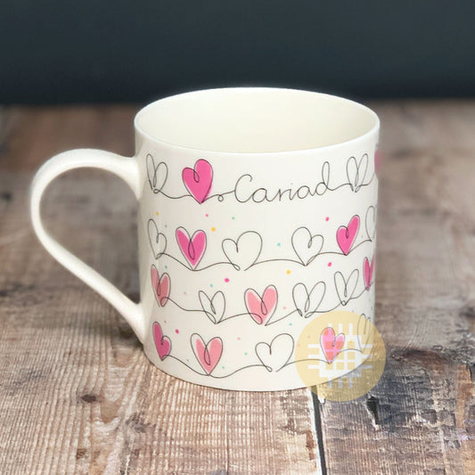 Cariad Hearts Mug