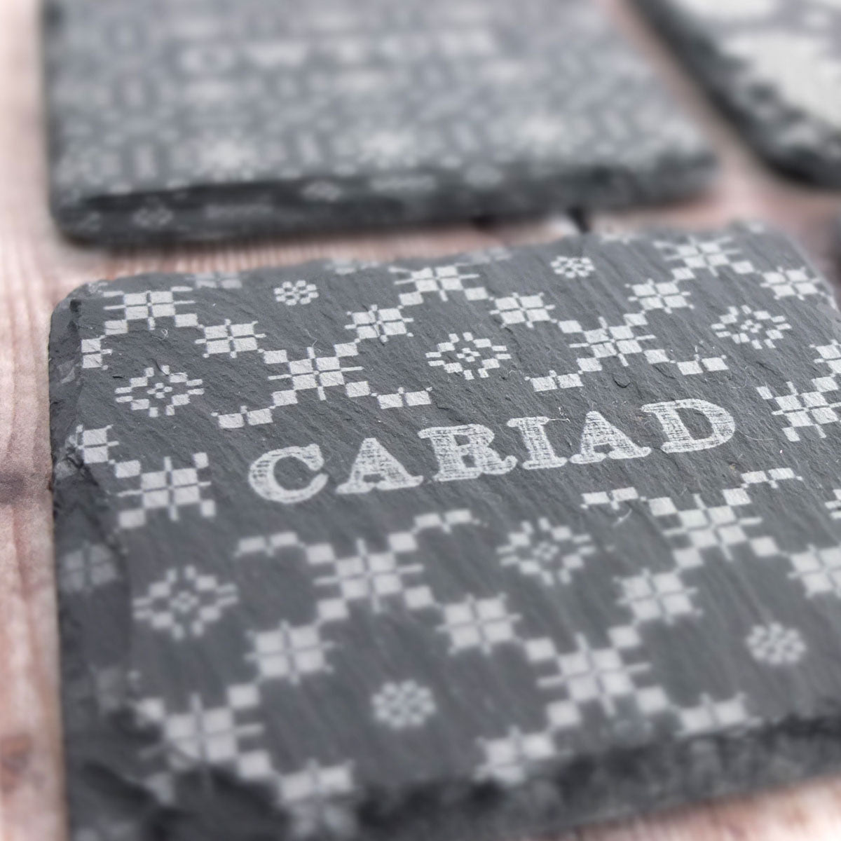 Slate Tapestry Cariad Coaster by Slate House