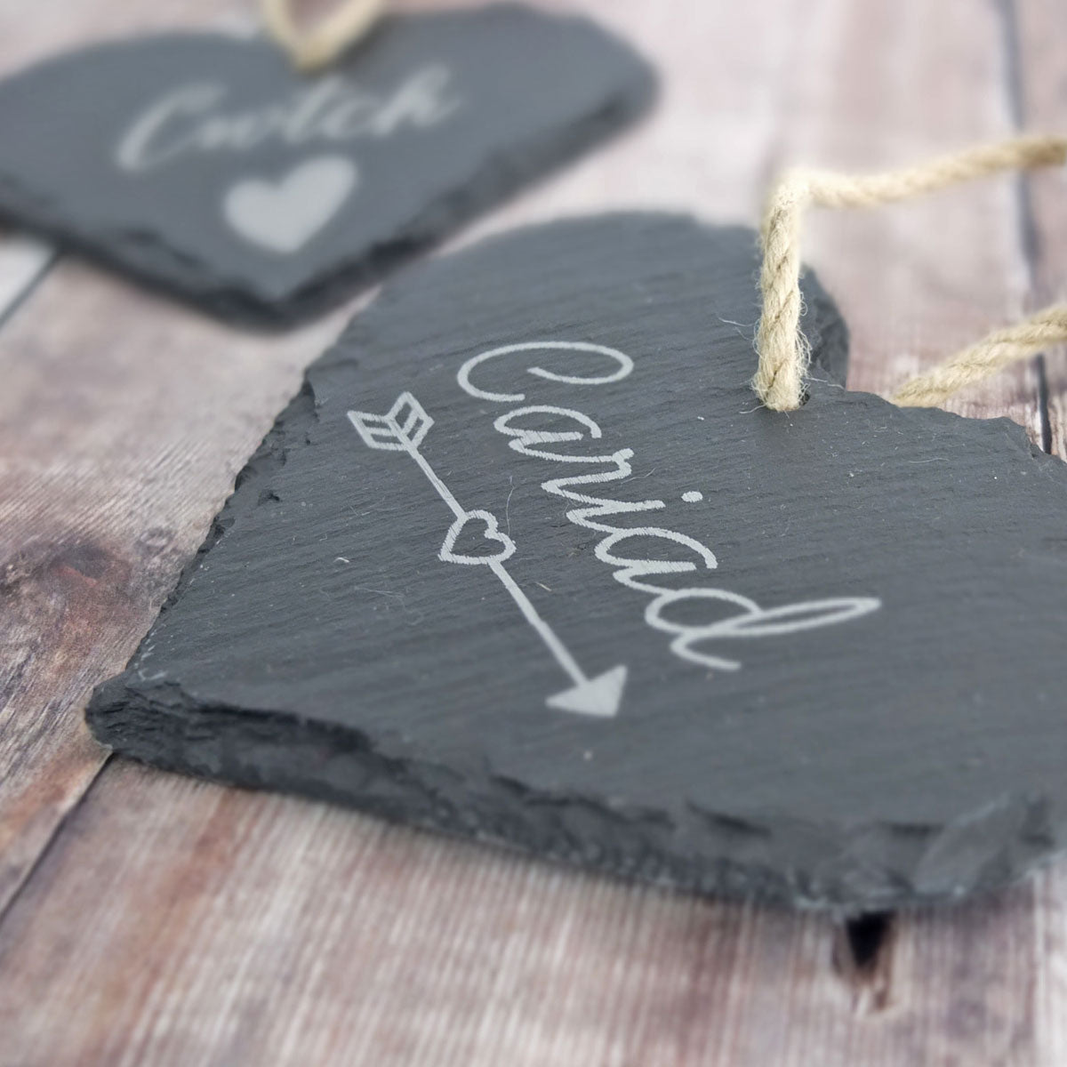 Cariad Heart Hanging Medium By Slate House