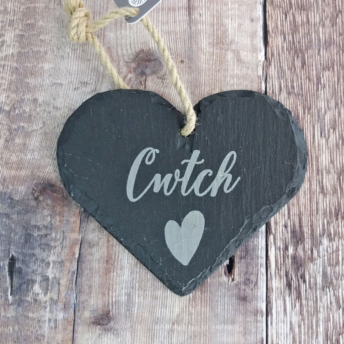 Cwtch Slate Hanging Heart By Slate House