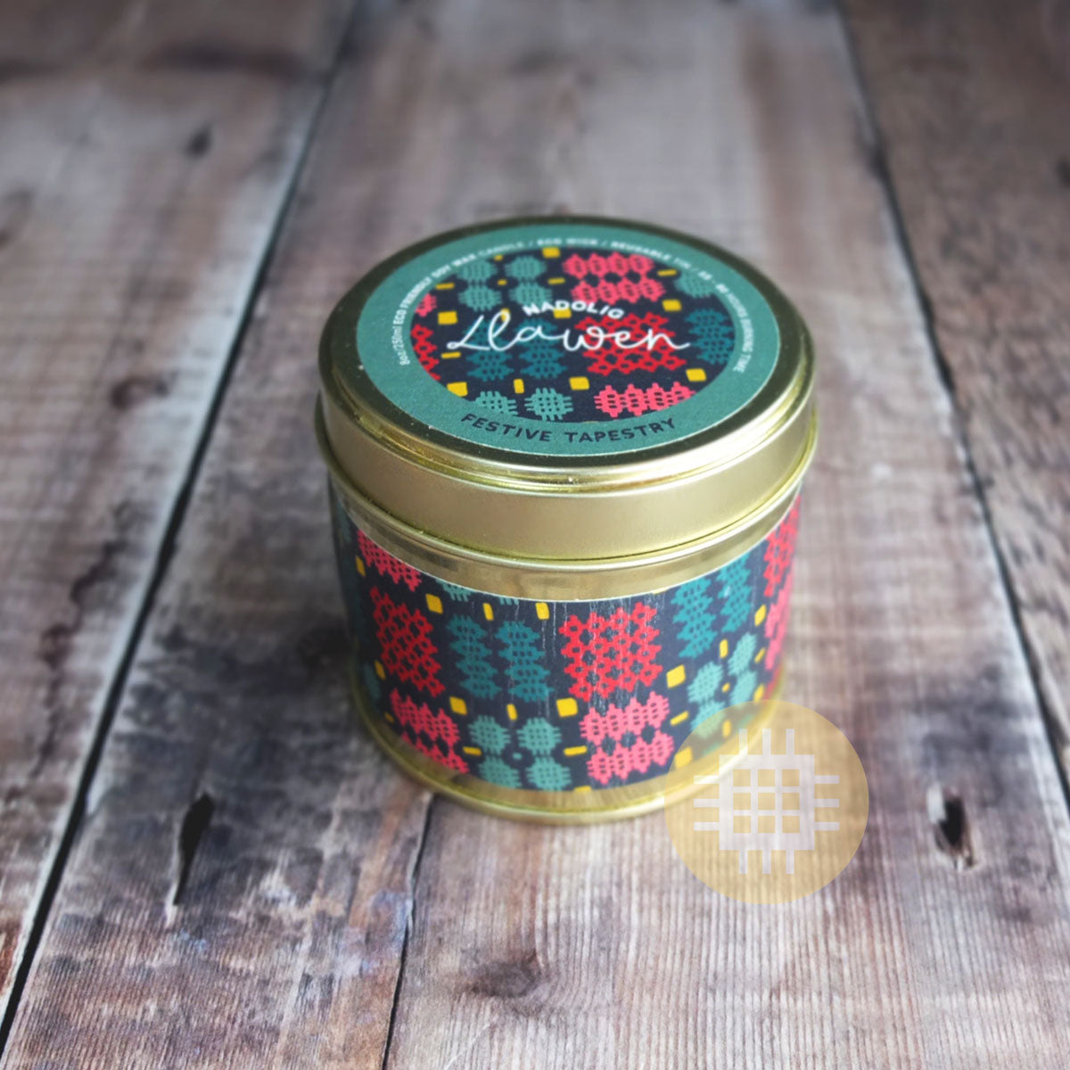 Festive Tapestry Welsh Candle Little Welsh Company