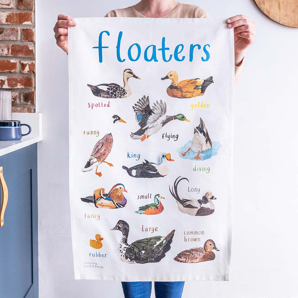 Floaters Design Tea Towel