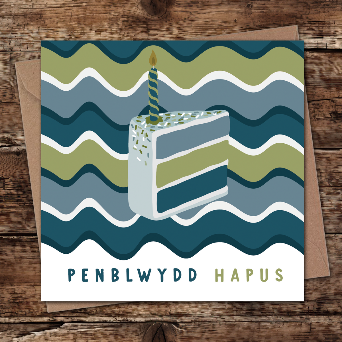 Birthday Cake Welsh Card