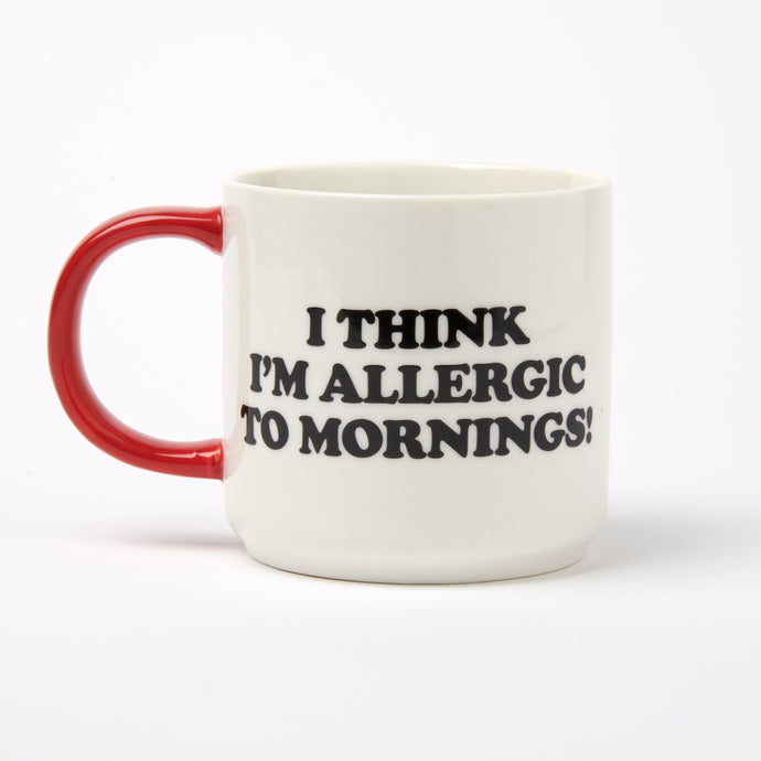 Peanuts Allergic Mornings Mug