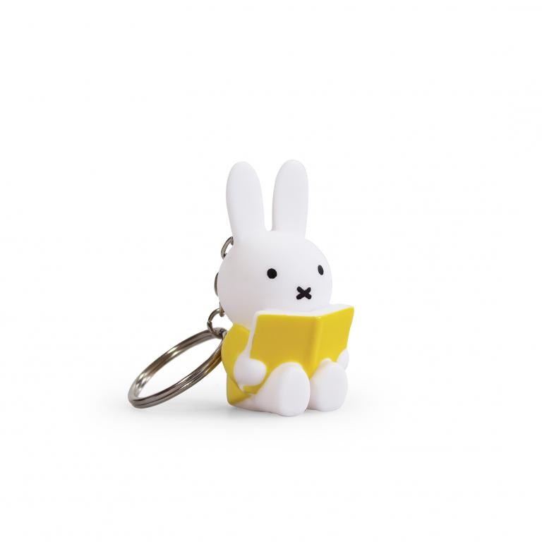 Miffy With Book Keyring - Yellow