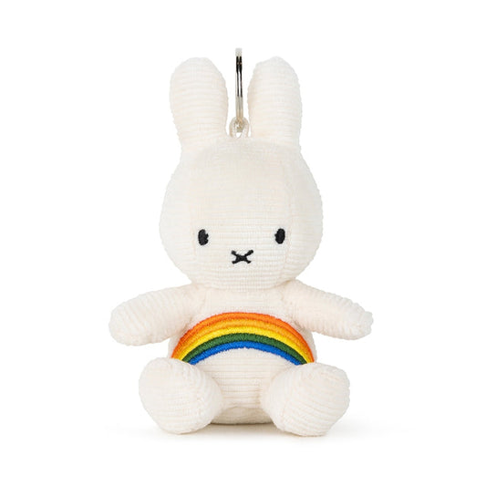 Miffy White With Rainbow Corduroy Keychain ECO