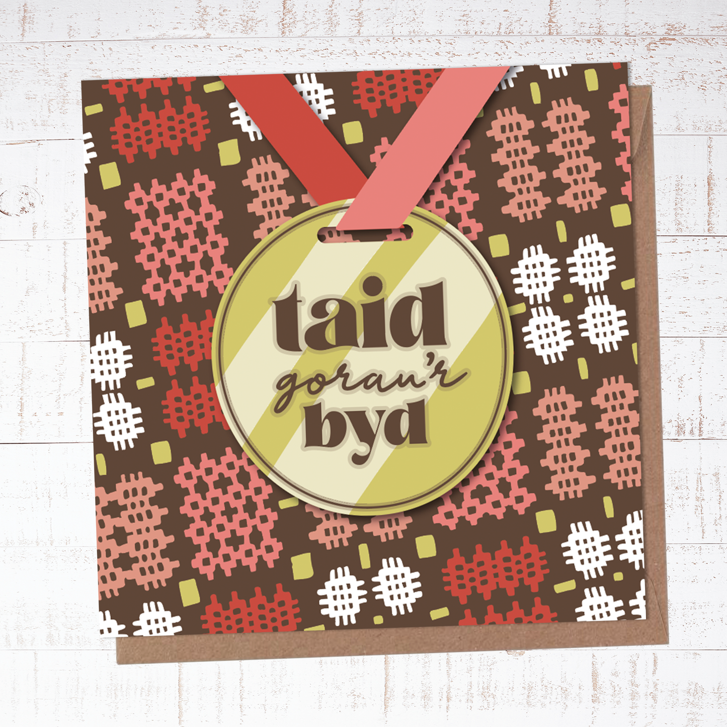 Taid Gorau'r Byd Medal Card