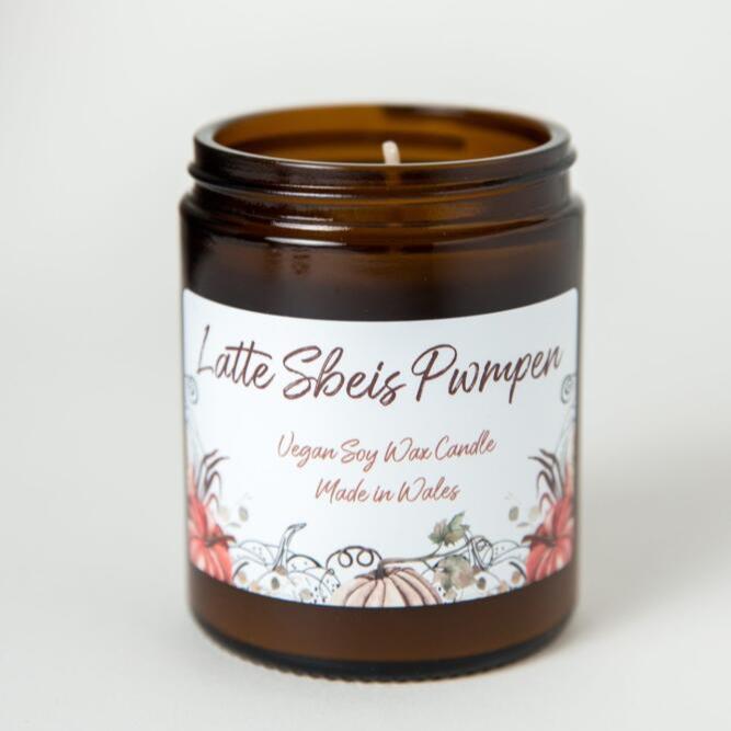 Welsh Pwmpen Sbeis Single Wick Candle