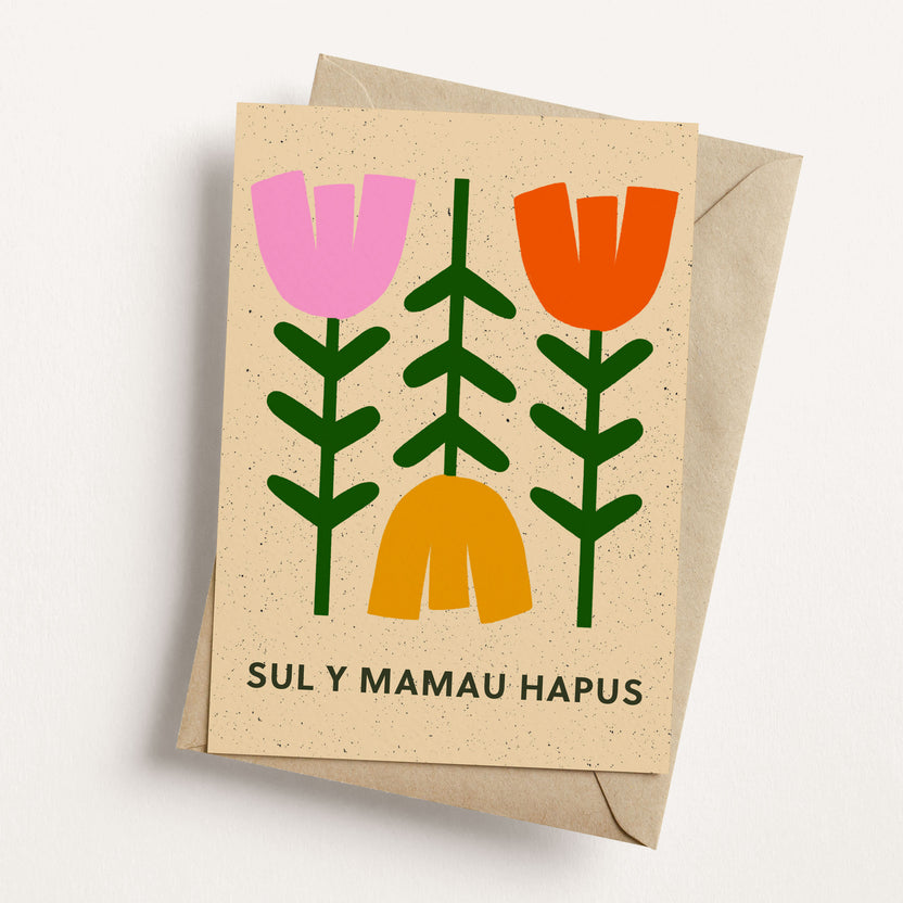 Sul Y Mamau Hapus Floral Card