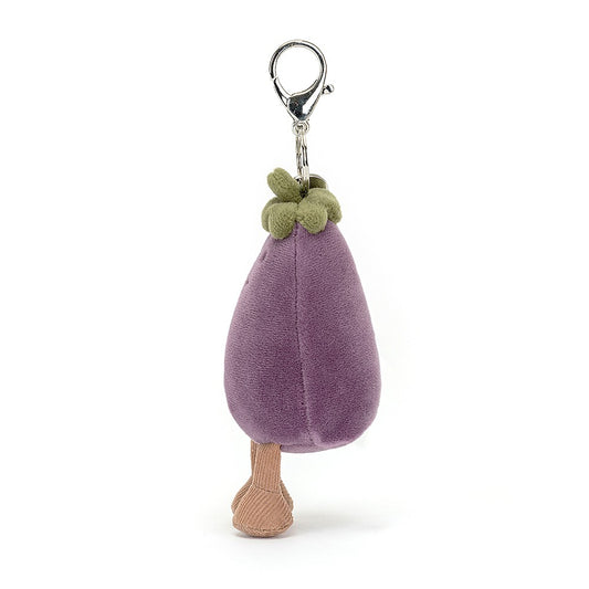 Vivacious Aubergine Bag Charm by Jellycat