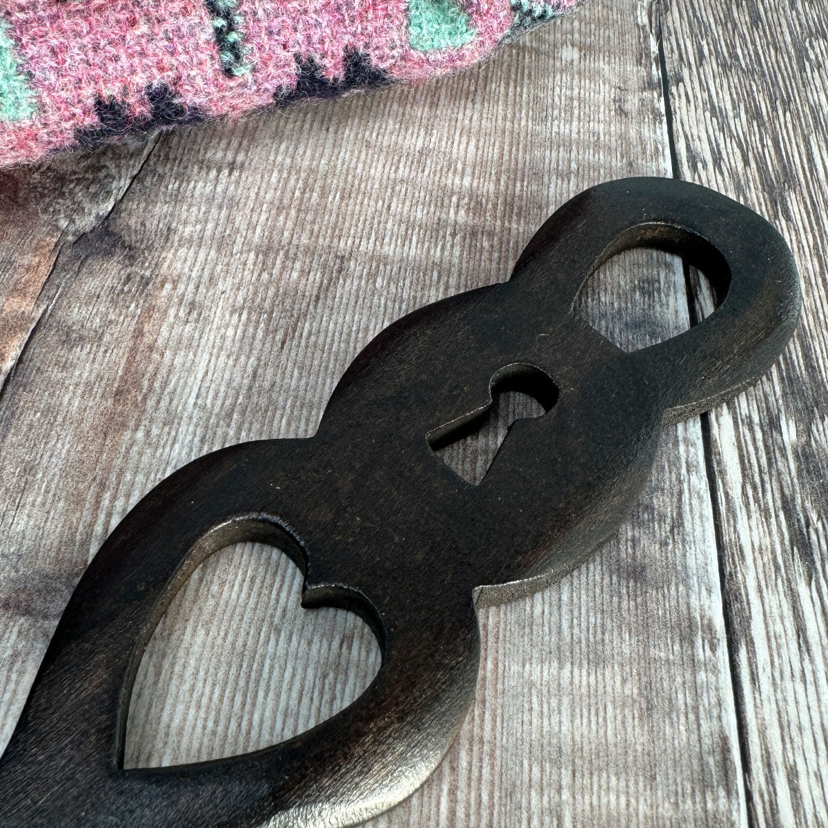 Heart and Lock Welsh Lovespoon, Medium - Dark Tone