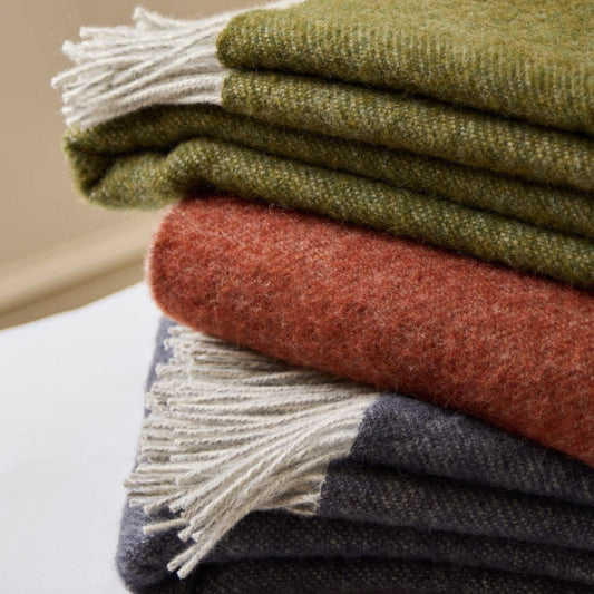 Dartmoor Olive Throw By Tweedmill