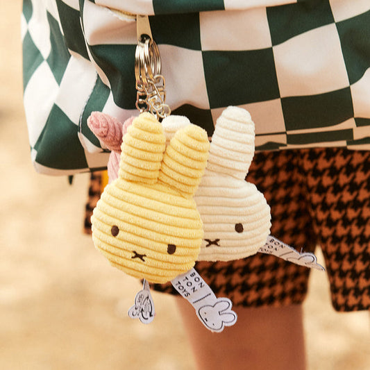 Miffy White Corduroy Flat Keychain ECO
