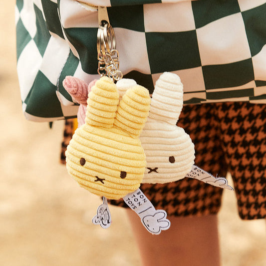 Miffy Off White Corduroy Flat Keychain ECO
