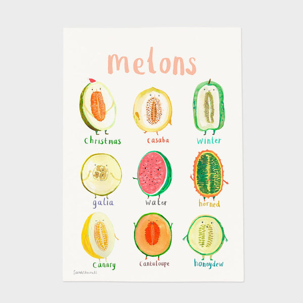 Melons Art Print By Sarah Edmonds