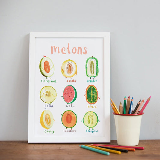 Melons Art Print By Sarah Edmonds