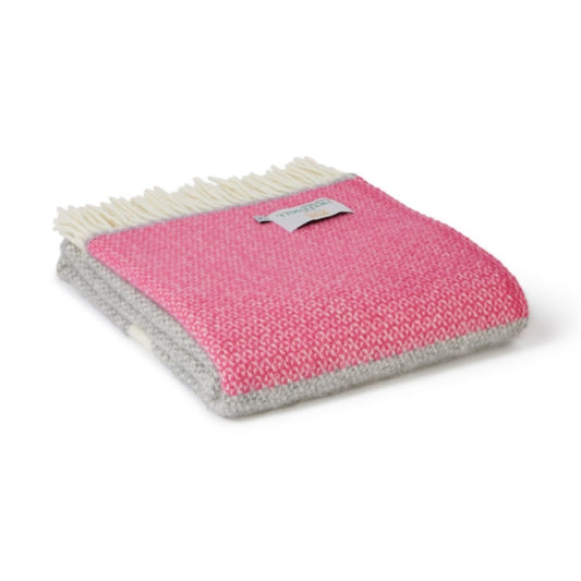 Pink Illusion Panel Throw by Tweedmill