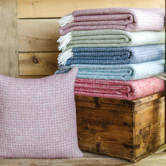 Raspberry Illusion Throw By Tweedmill