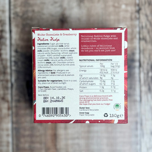 Fudgebox White Chocolate & Cranberry