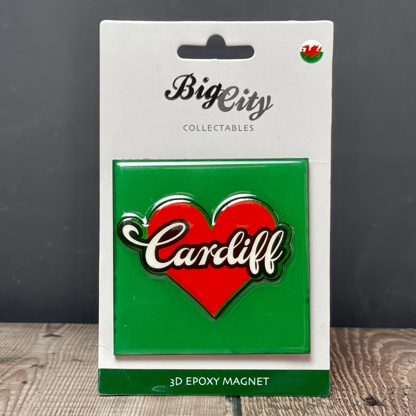 Square Cardiff Heart Magnet