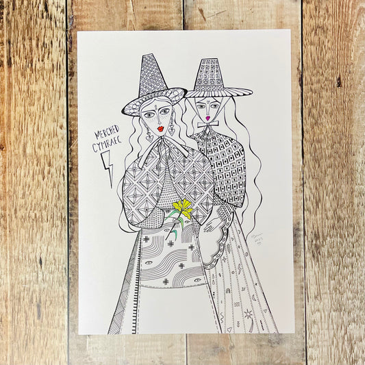 Two Welsh Ladies Welsh Art Print