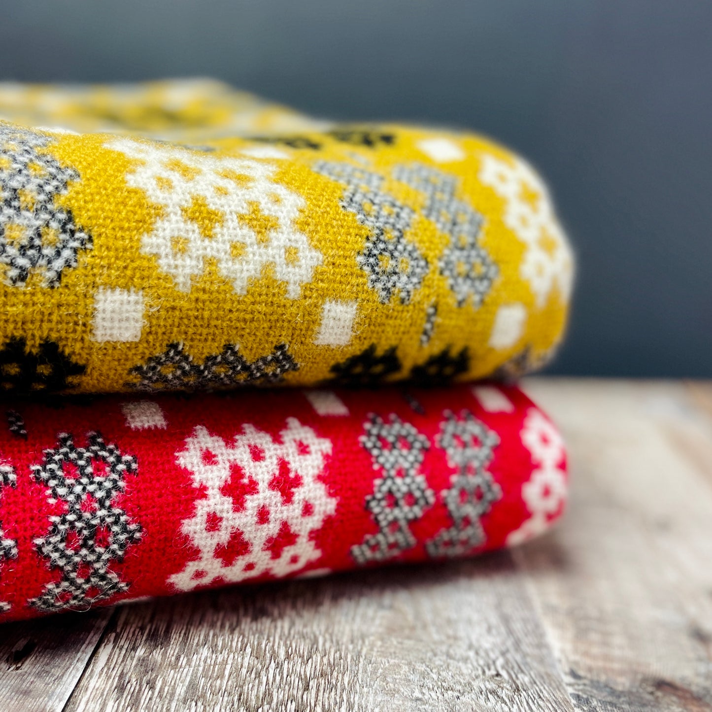 Red Tapestry Welsh Woollen Blanket By Rock Mill
