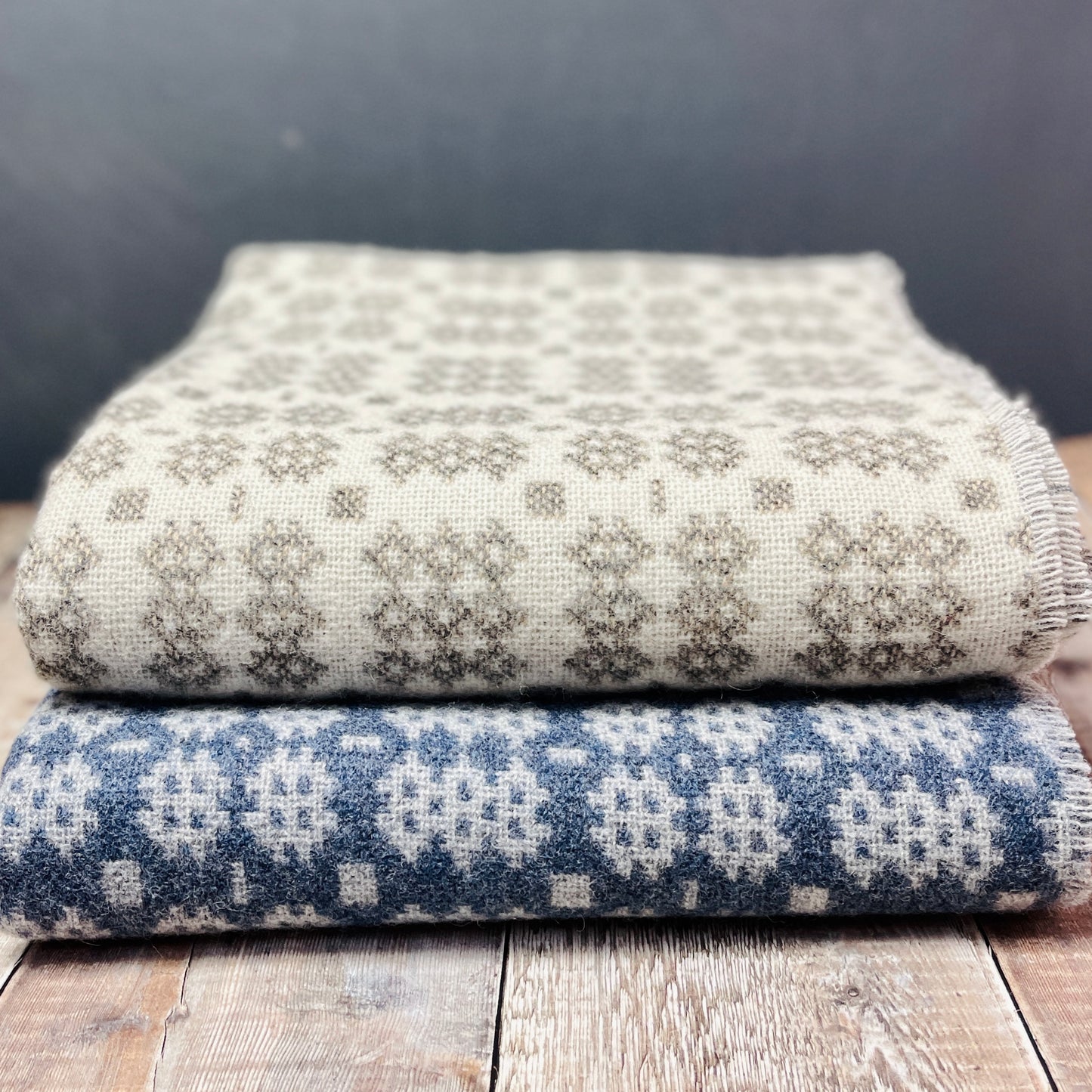 Moonstone Tapestry Welsh Woollen Blanket By Rock Mill