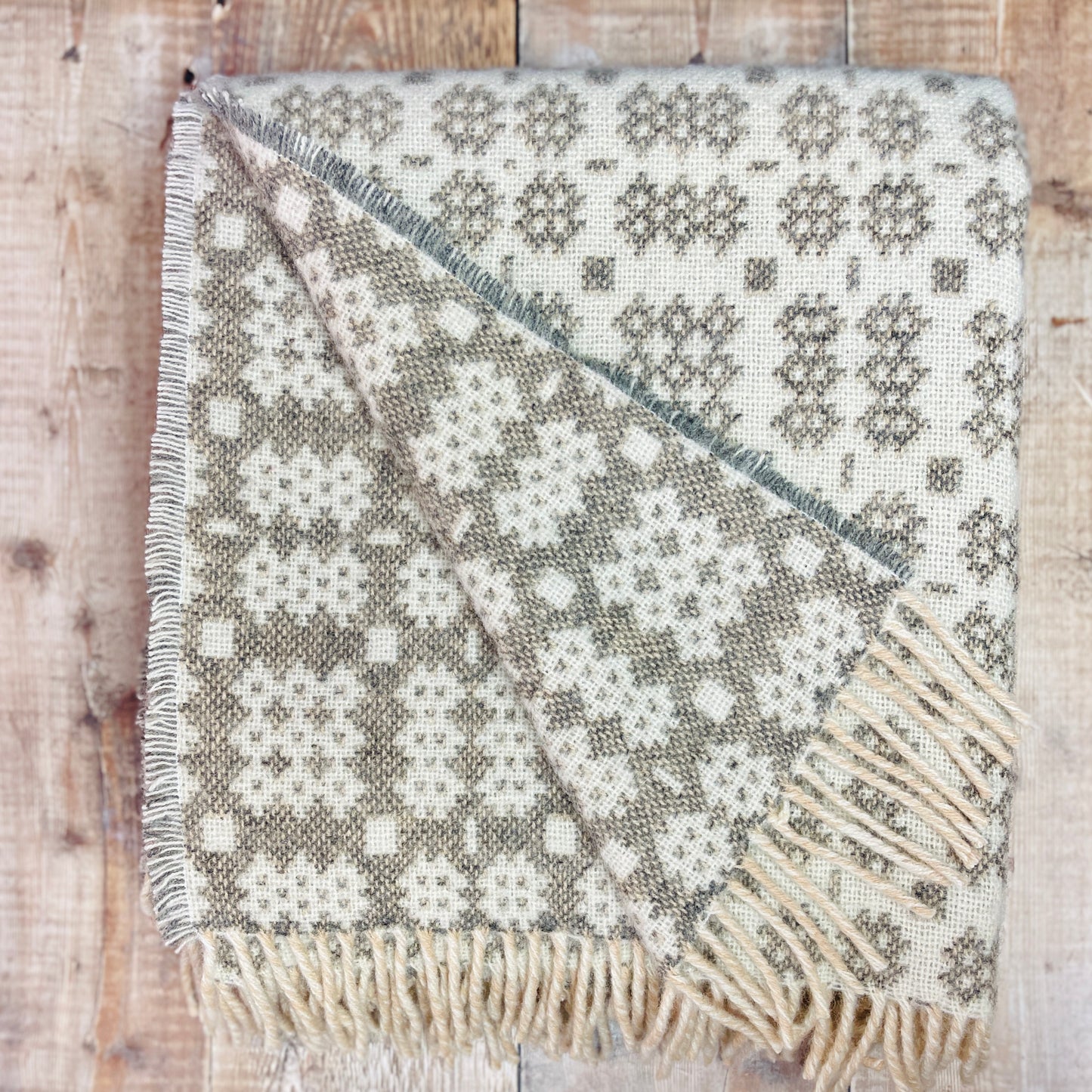 Quarry Tapestry Welsh Woollen Blanket By Rock Mill