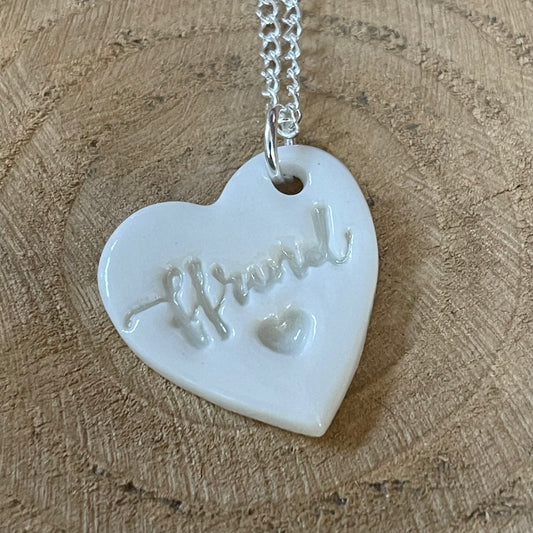 Handmade Ceramic Ffrind Pendant