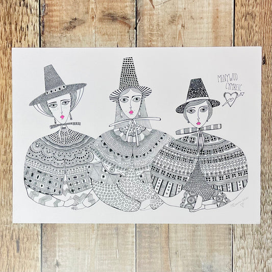 Welsh Ladies Welsh Art Print