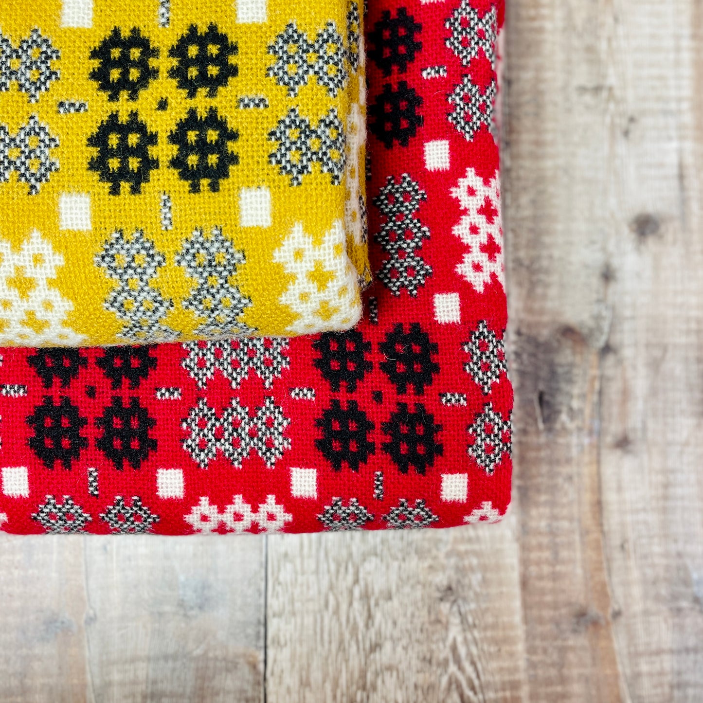 Red Tapestry Welsh Woollen Blanket By Rock Mill