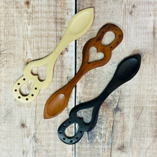 Medium Horseshoe and Heart Lovespoon - Light Tone