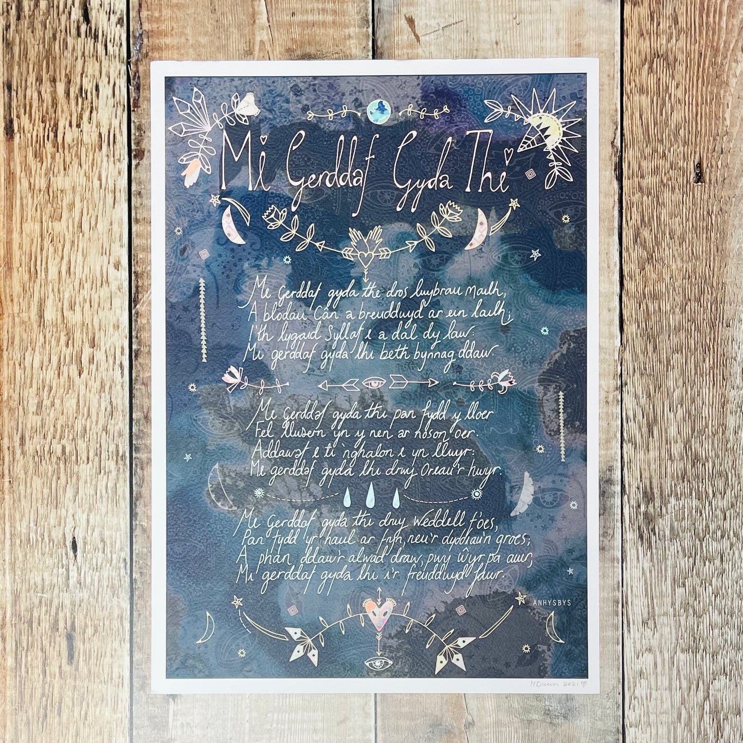 'Mi Gerddaf Gyda Thi' Welsh Art Print