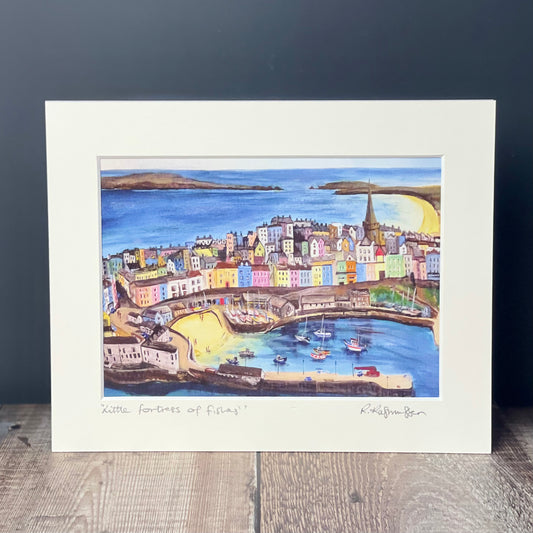 'Fortress Of Fish' Welsh Art Print