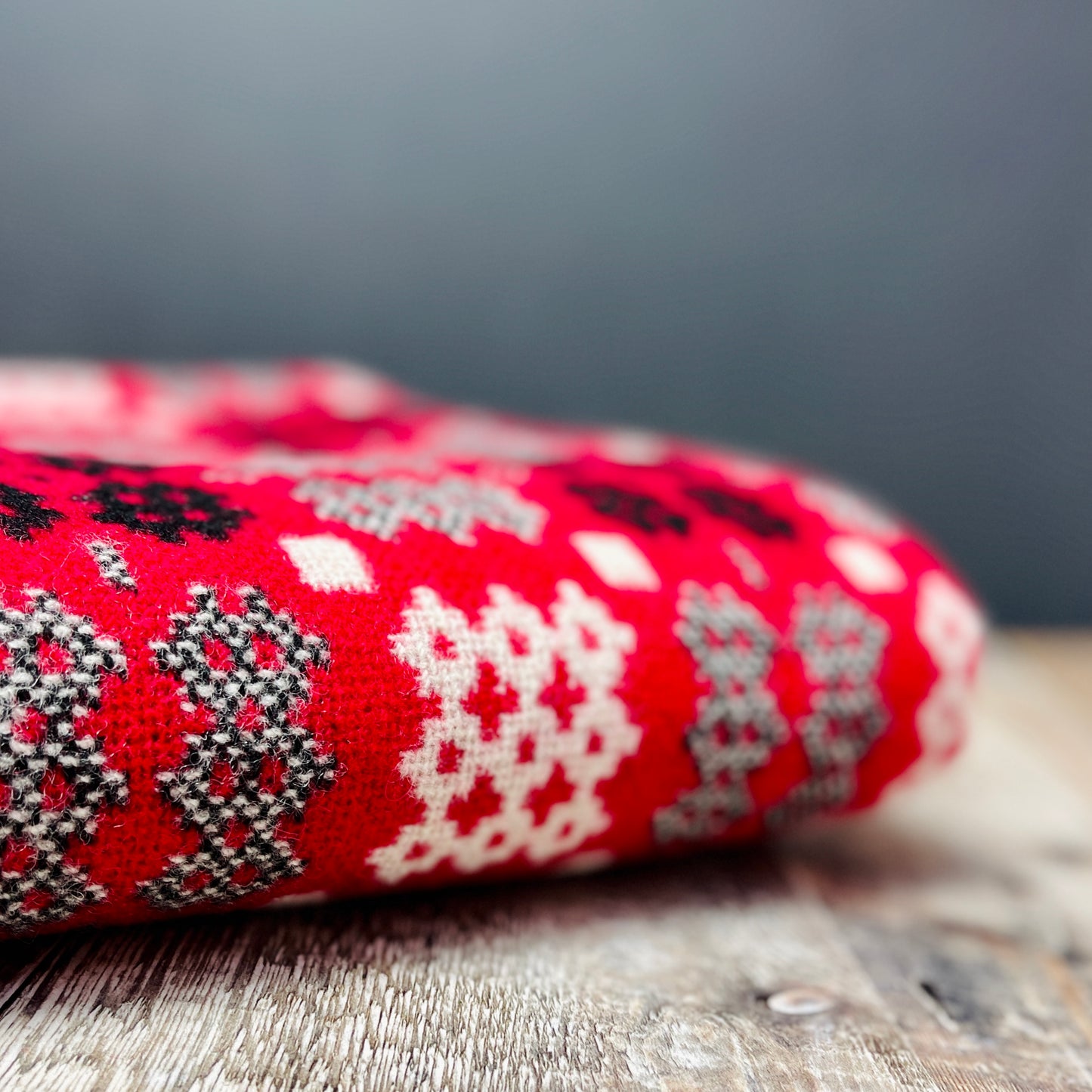 Red Tapestry Welsh Woollen Blanket By Rock Mill