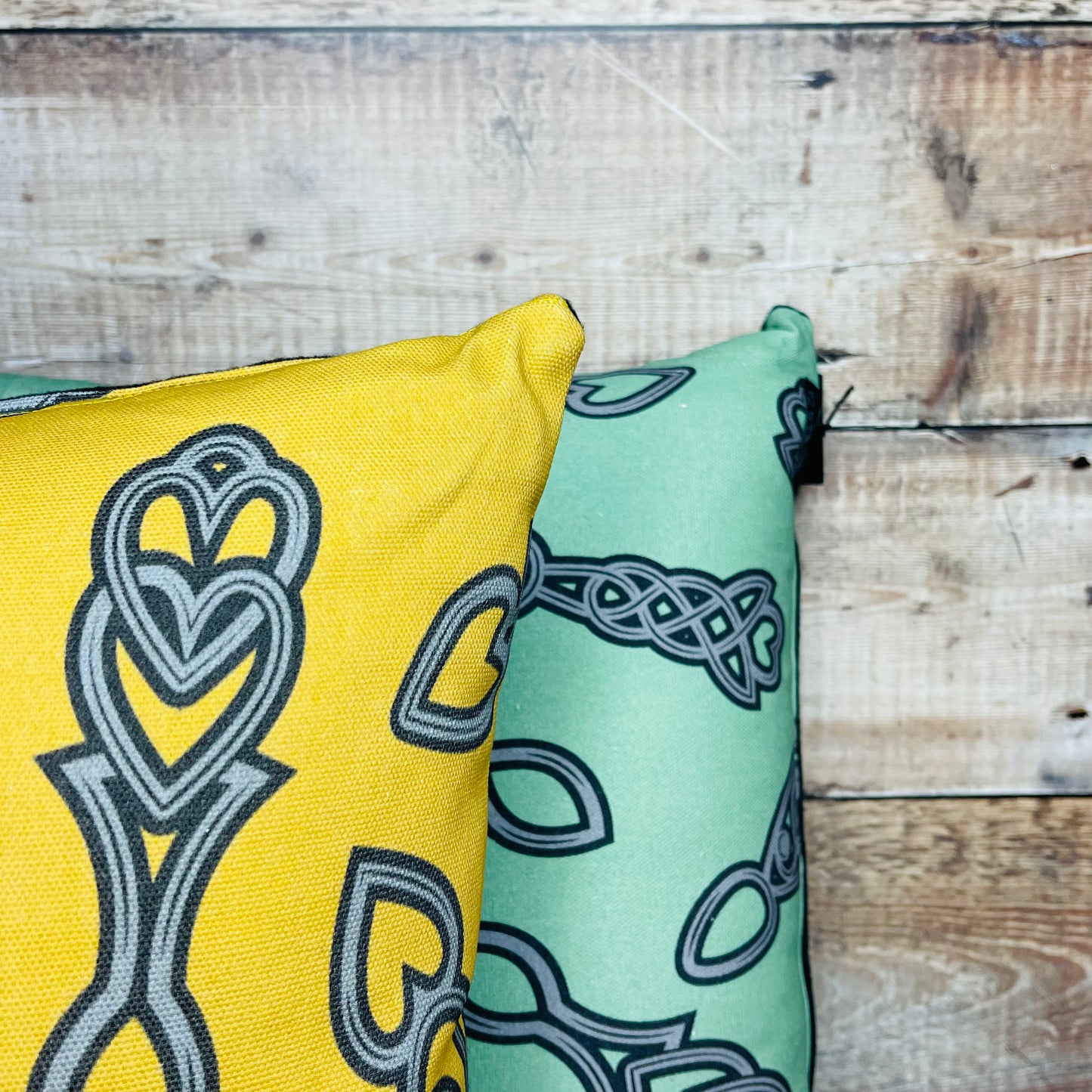 Mustard Lovespoon Print Cushion