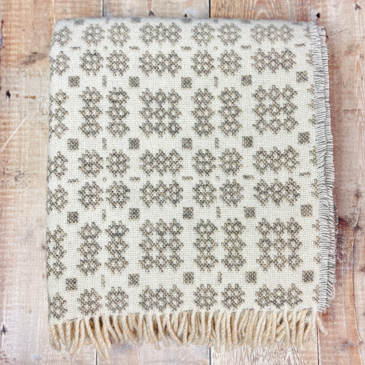 Quarry Tapestry Welsh Woollen Blanket By Rock Mill