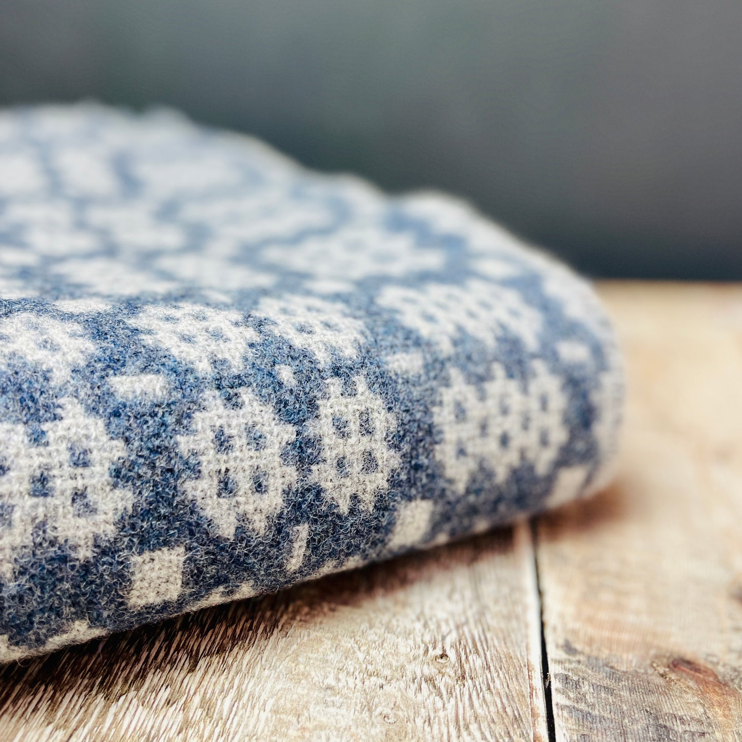 Moonstone Tapestry Welsh Woollen Blanket By Rock Mill