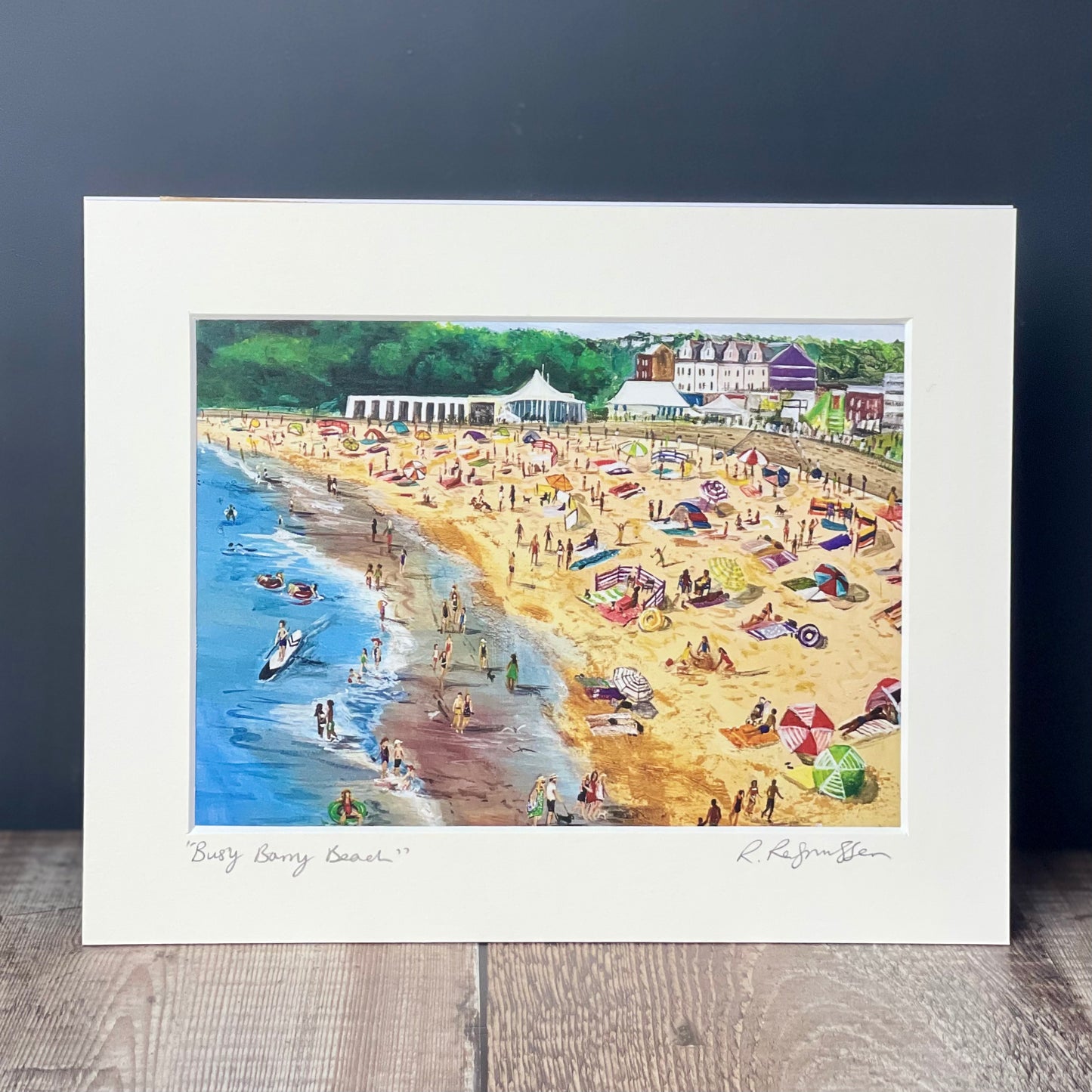 'Busy Barry Island' Welsh Art Print