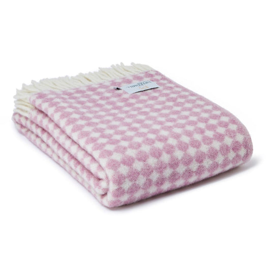 Jacquard Mulberry Spot Throw by Tweedmill