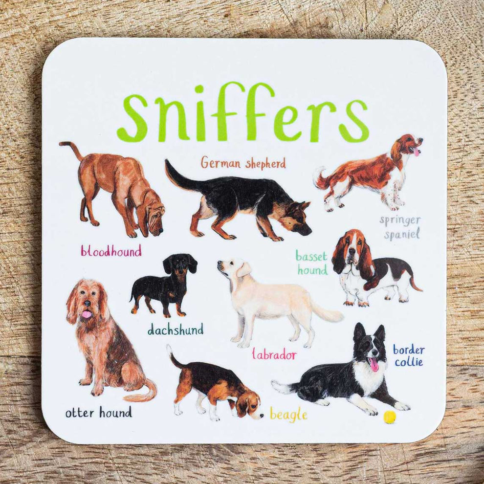 Sniffers Dog Pun Coaster