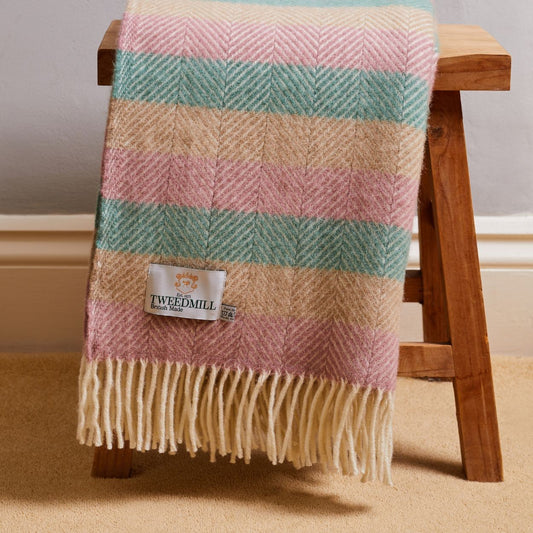 Summer Breeze Stripe Throw By Tweedmill