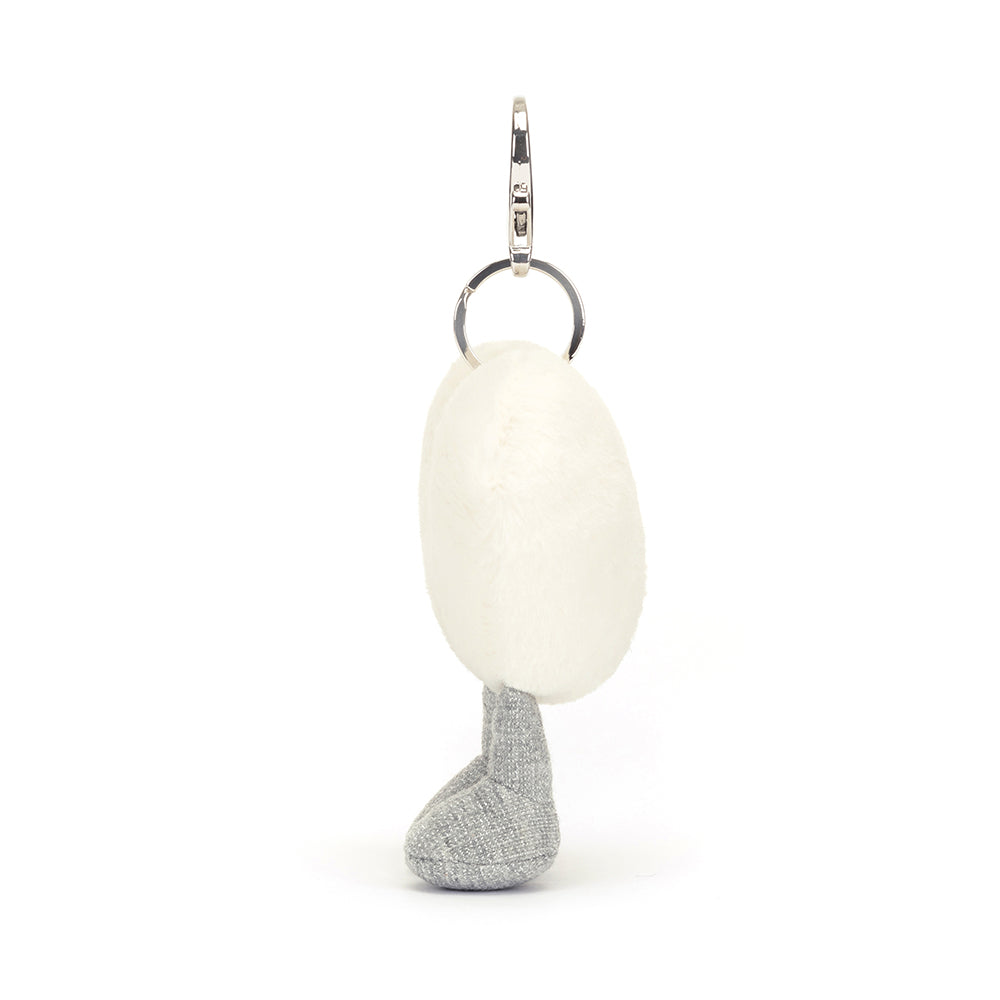 Amuseables Cream Heart Bag Charm by Jellycat