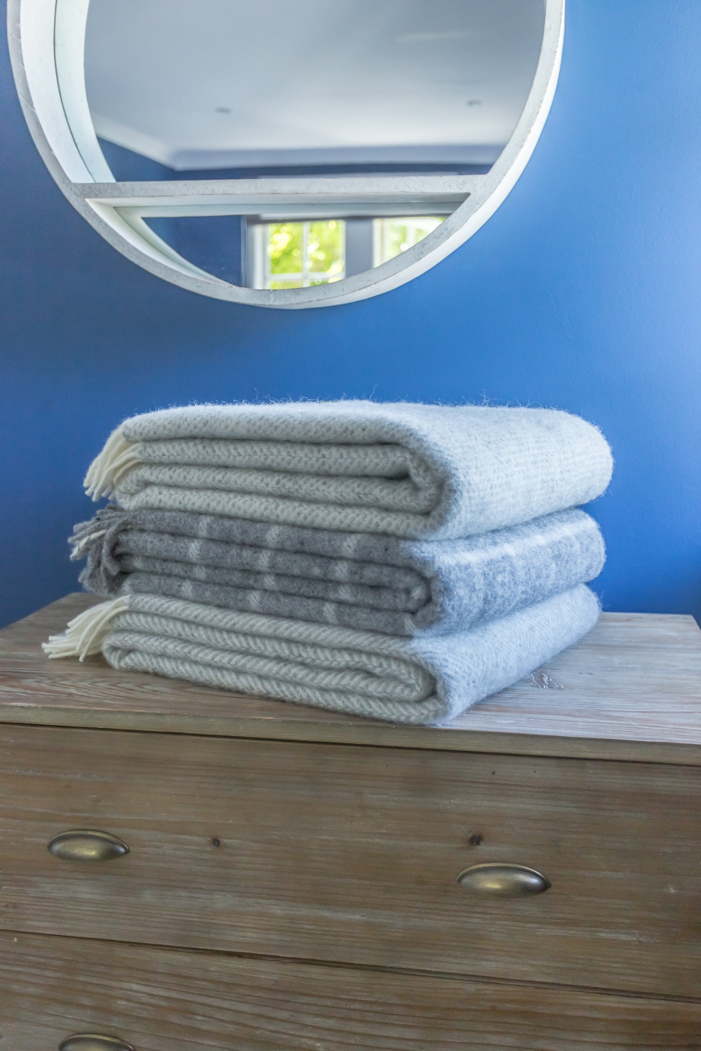 Grey Chequered Check Throw By Tweedmill